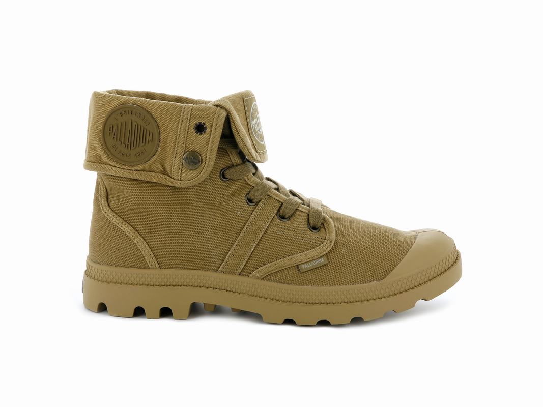 Palladium Pallabrousse Baggy Mens Boots Dark Khaki Australia [TZUKAM-923]